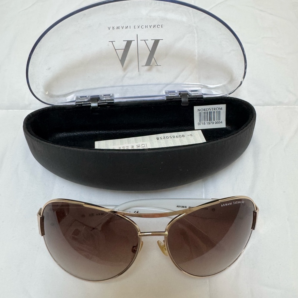 Armani Exchange Gold and Brown Sunglasses